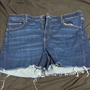 American Eagle Outfitters Dark Blue Jean Shorts High Rise Shortie